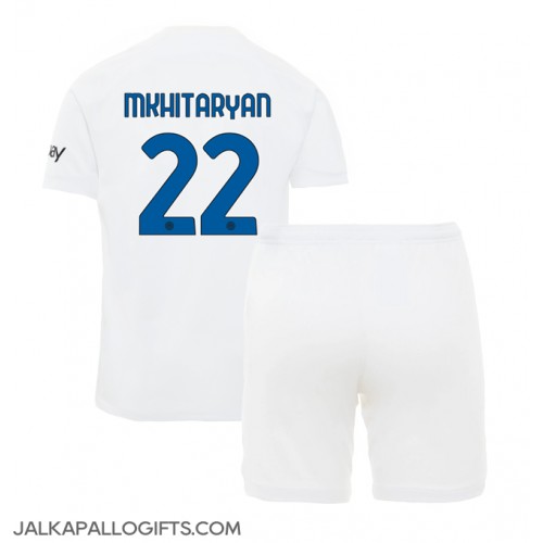 Inter Milan Henrikh Mkhitaryan #22 Vieras Peliasu Lasten 2023-24 Lyhythihainen (+ Lyhyet housut)
